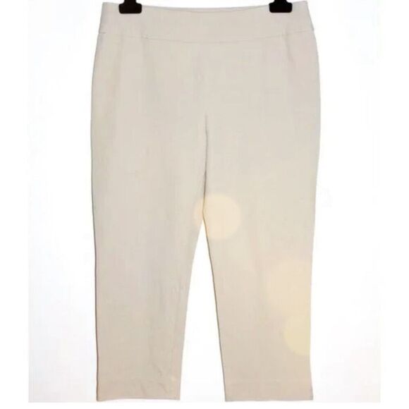 Chico’s size 4 Ponte knit tan capris - Picture 2 of 6